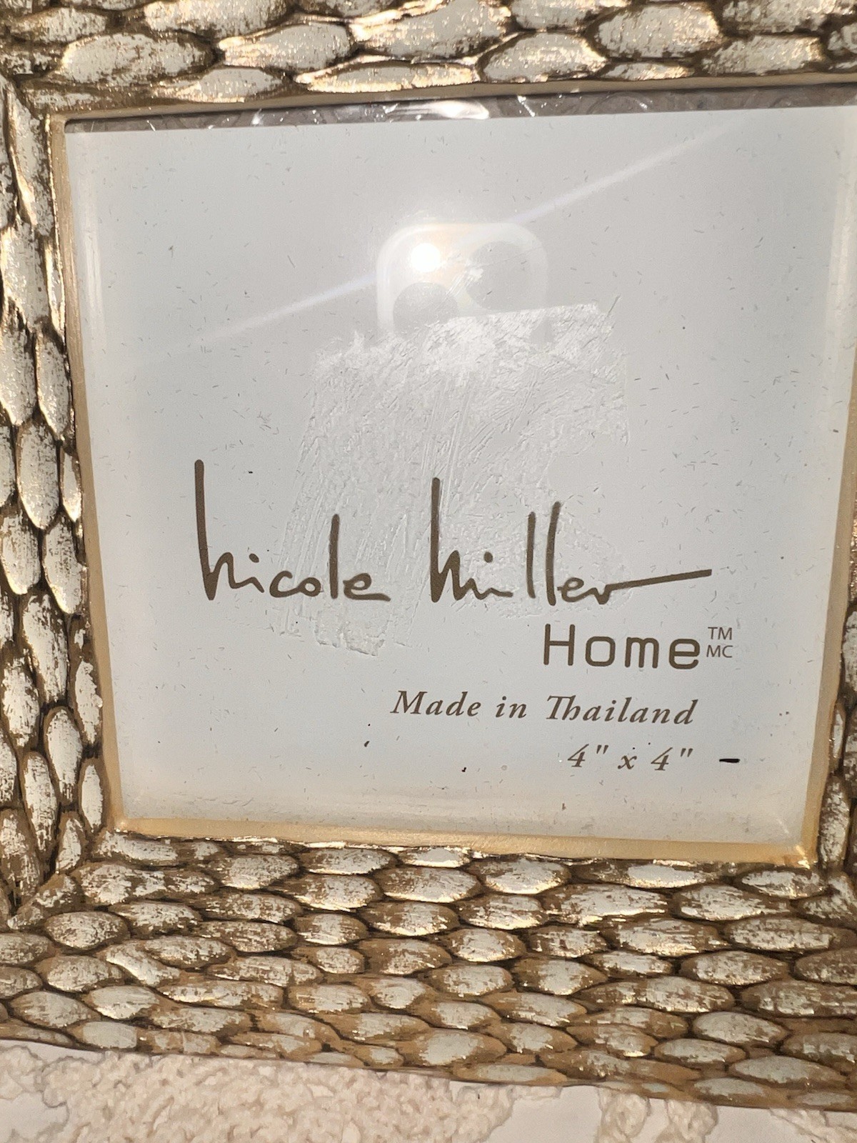 Nicole Miller Picture 4x4 Frame Gold Textured Wood gallery
