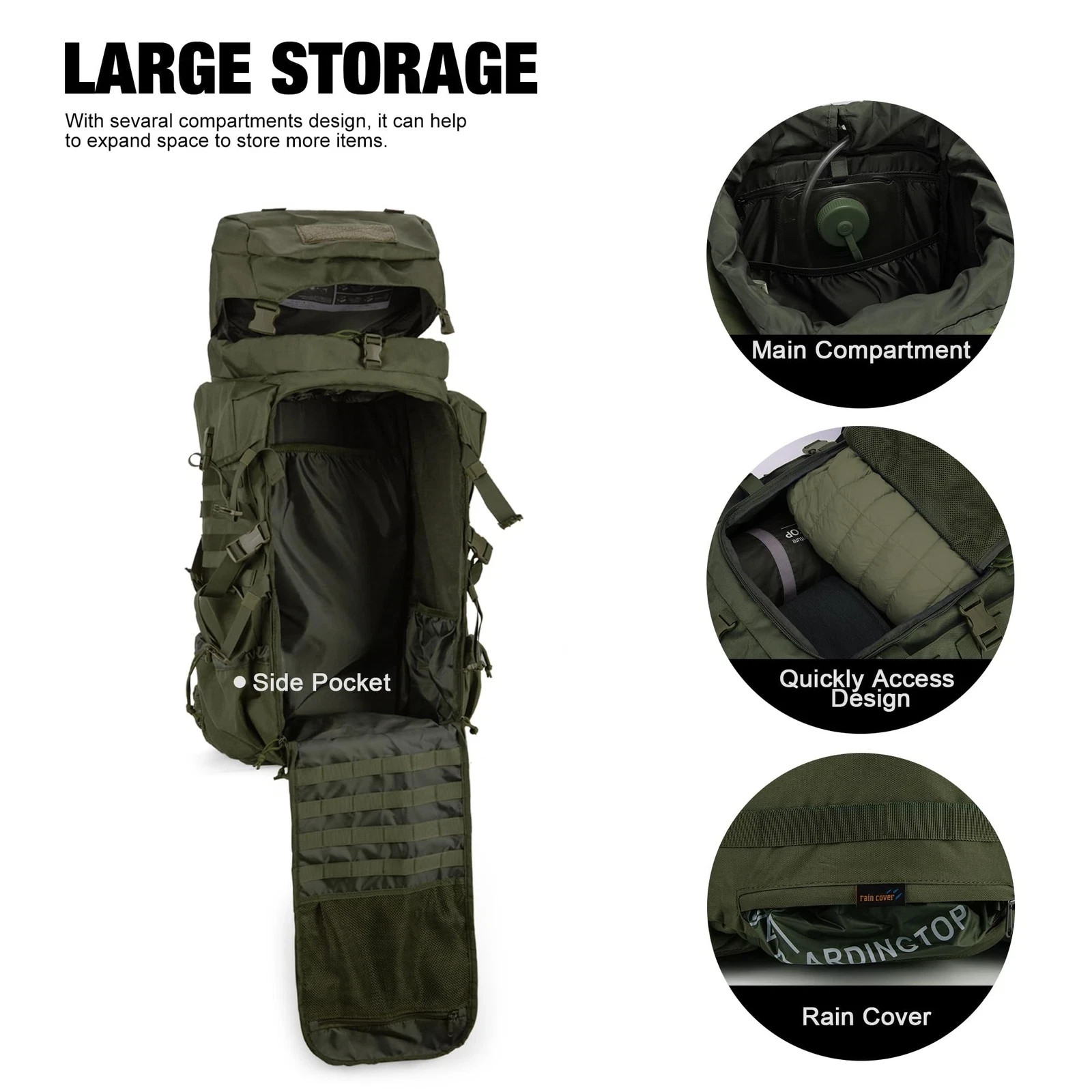 Mardingtop 70L Internal Frame Backpack for Hunting,Camping,Hiking Backpacking... 4
