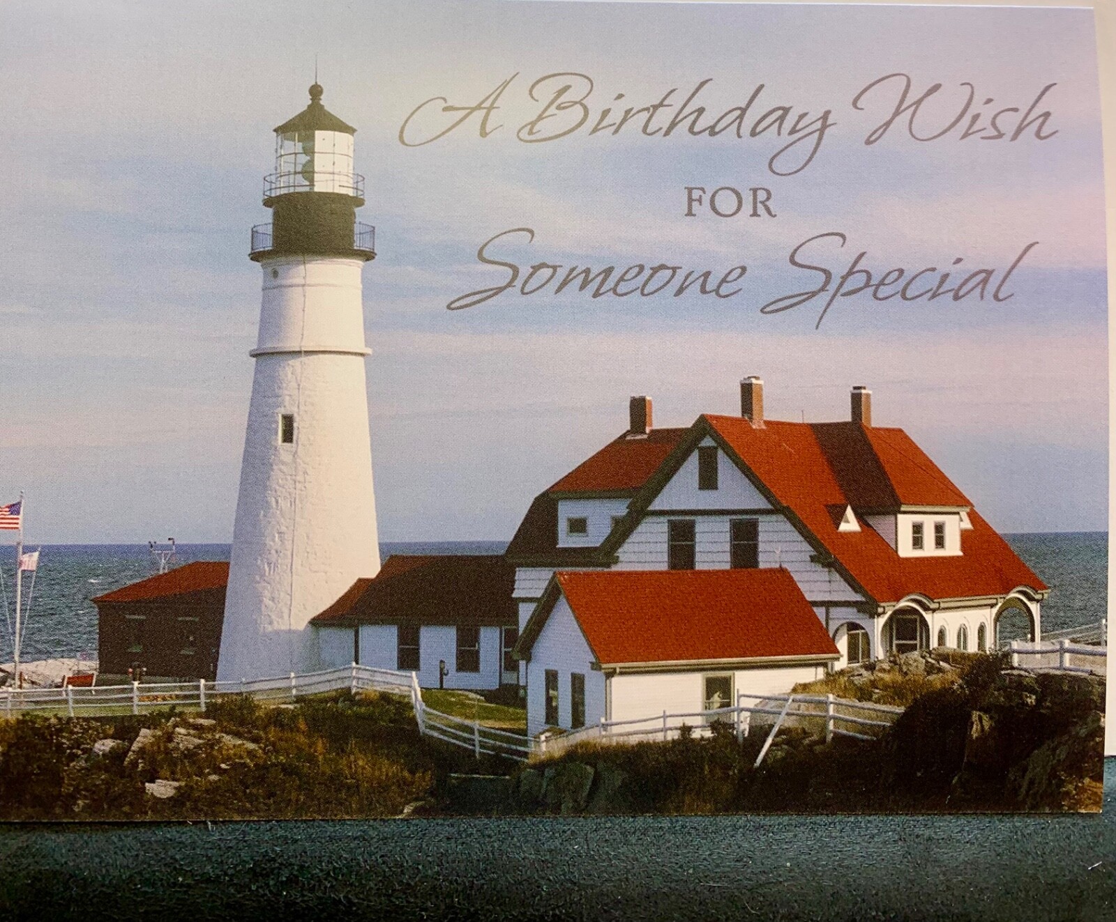 Birthday Card Calming Lighthouse Scene Wish for Someone Special gallery