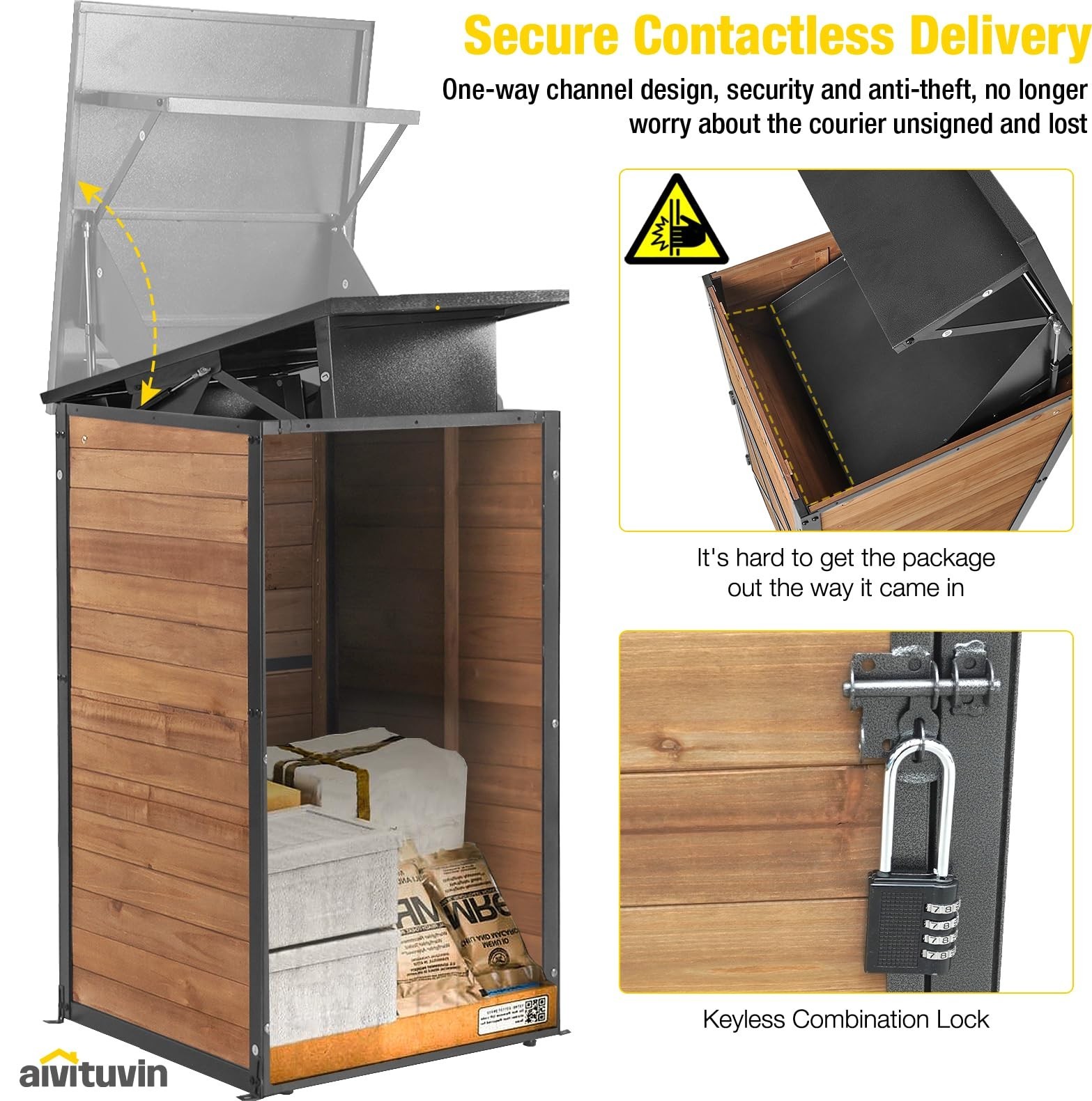 Package Delivery Box for Outside with Combination Lock Contactless Delivery Box gallery