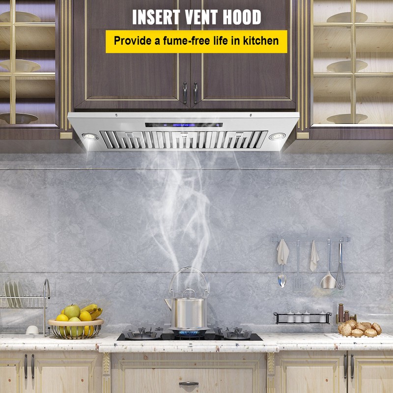 VEVOR 36" Built-In/Insert Range Hood 900CFM 4-Speed Exhaust Fan Kitchen Stove gallery