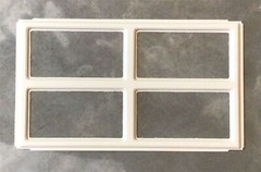 ALMOND Colonial 509 Replacement Window Inserts/Short Panel Clopay Garage Doors