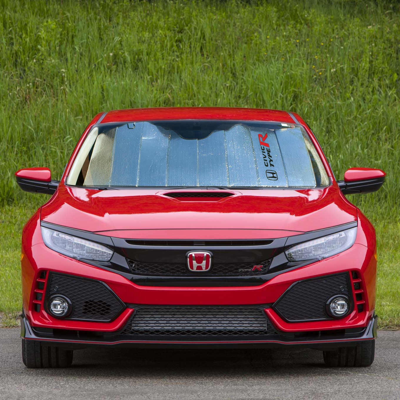 Honda Civic Type-R Universal Fit Auto Windshield Sun Shade at Standard Size gallery