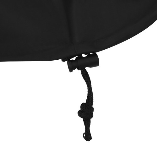190T Silver-Coated Round Patio Table Cover Black 239 × 58 cm gallery