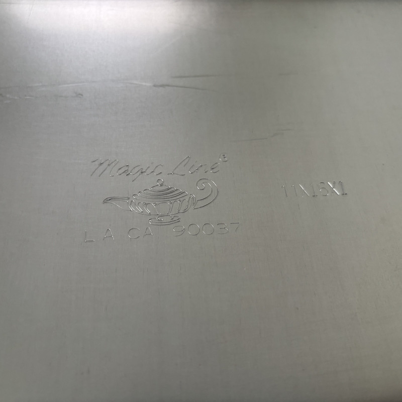 VTG MAGIC LINE rectangle sheet cake pan 11x16x1 Aluminum Made in USA gallery