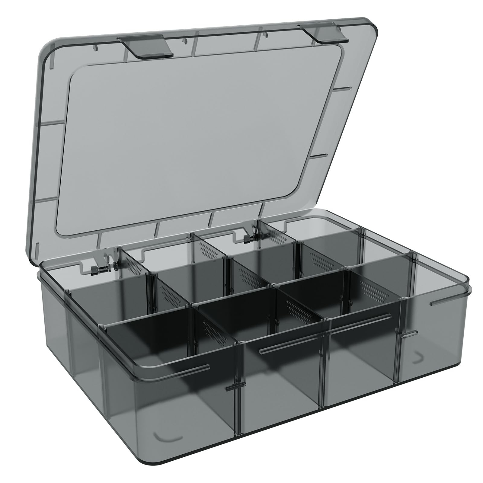 Plastic Organizer Box, 12 Grids Clear Bead Organizer Compartment Box with Rem... gallery