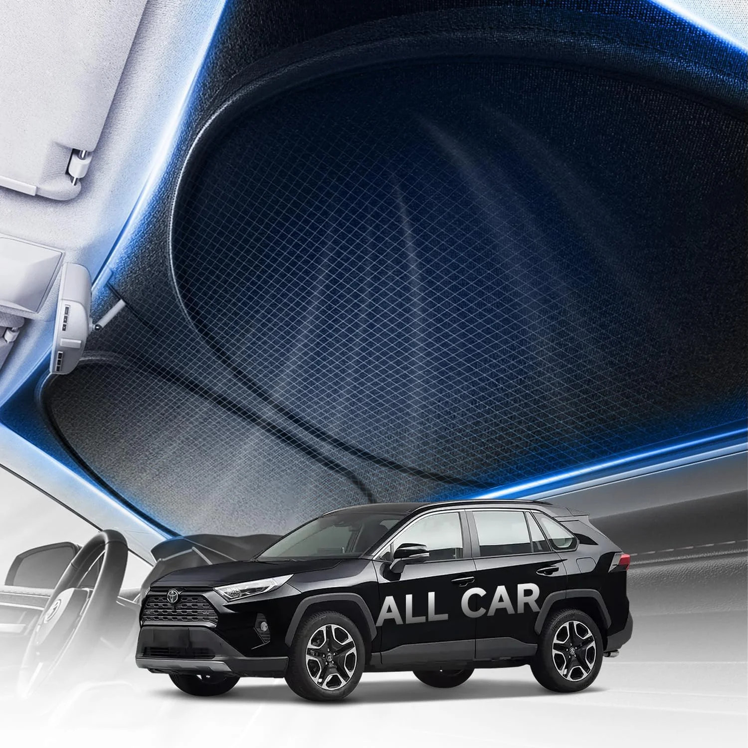[Upgrade] DooGooCoo Windshield Sun Shade - Medium, Sunshade for Car Windshield [ gallery