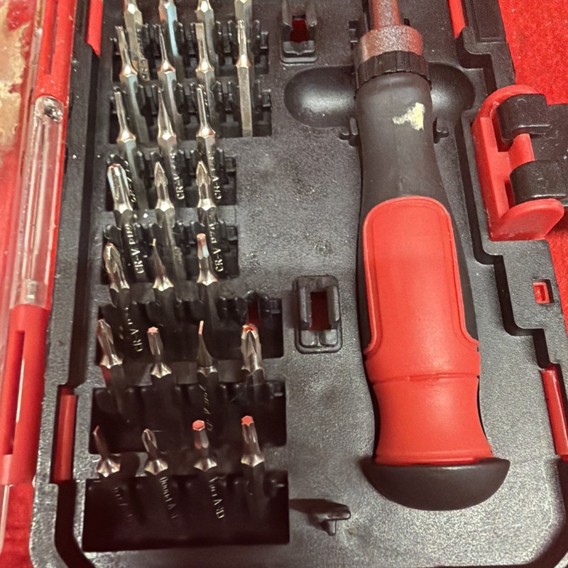 MULTI-BIT RATCHETING SCREWDRIVER SET COMPACT PLASTIC CASE PRECISION (k41) gallery