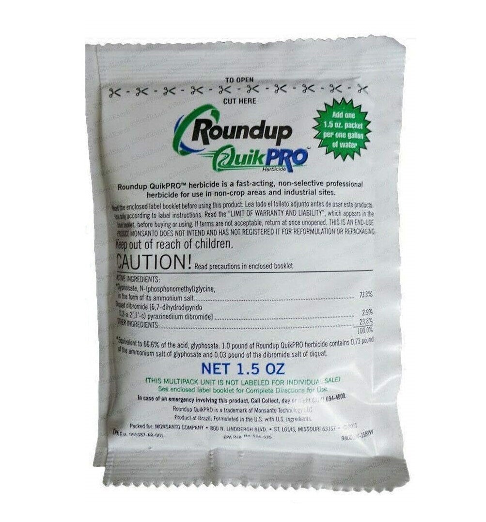 Roundup QuickPRO 3 Boxes- Makes 15 Gallons 73.3% Glyphosate Weed Root Killer gallery