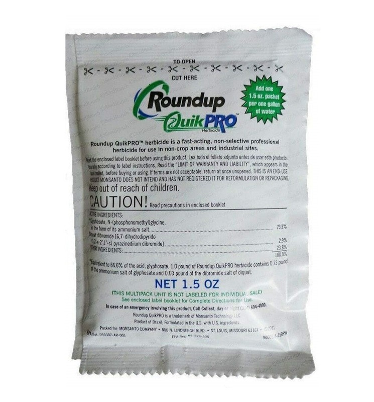 Roundup QuickPRO 3 Boxes- Makes 15 Gallons 73.3% Glyphosate Weed Root Killer gallery