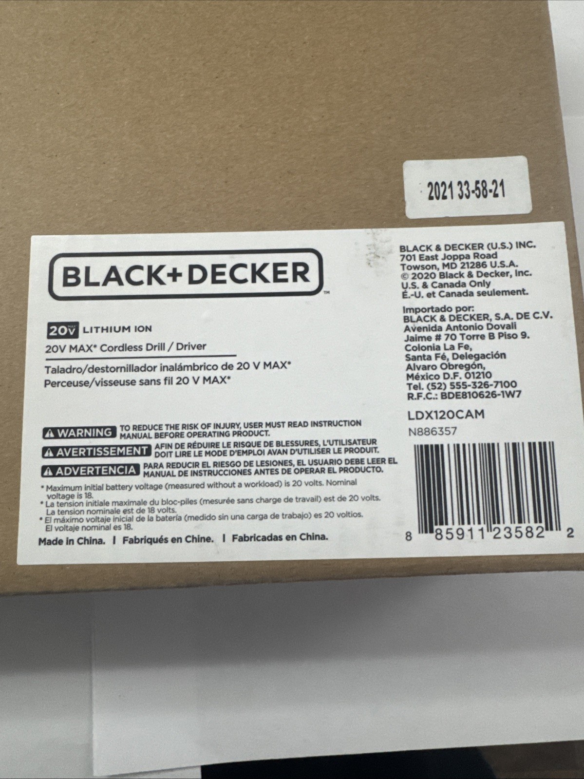 BLACK+DECKER LDX120 20V Max Lithium-Ion Cordless 3/8 inch *Drill Only gallery