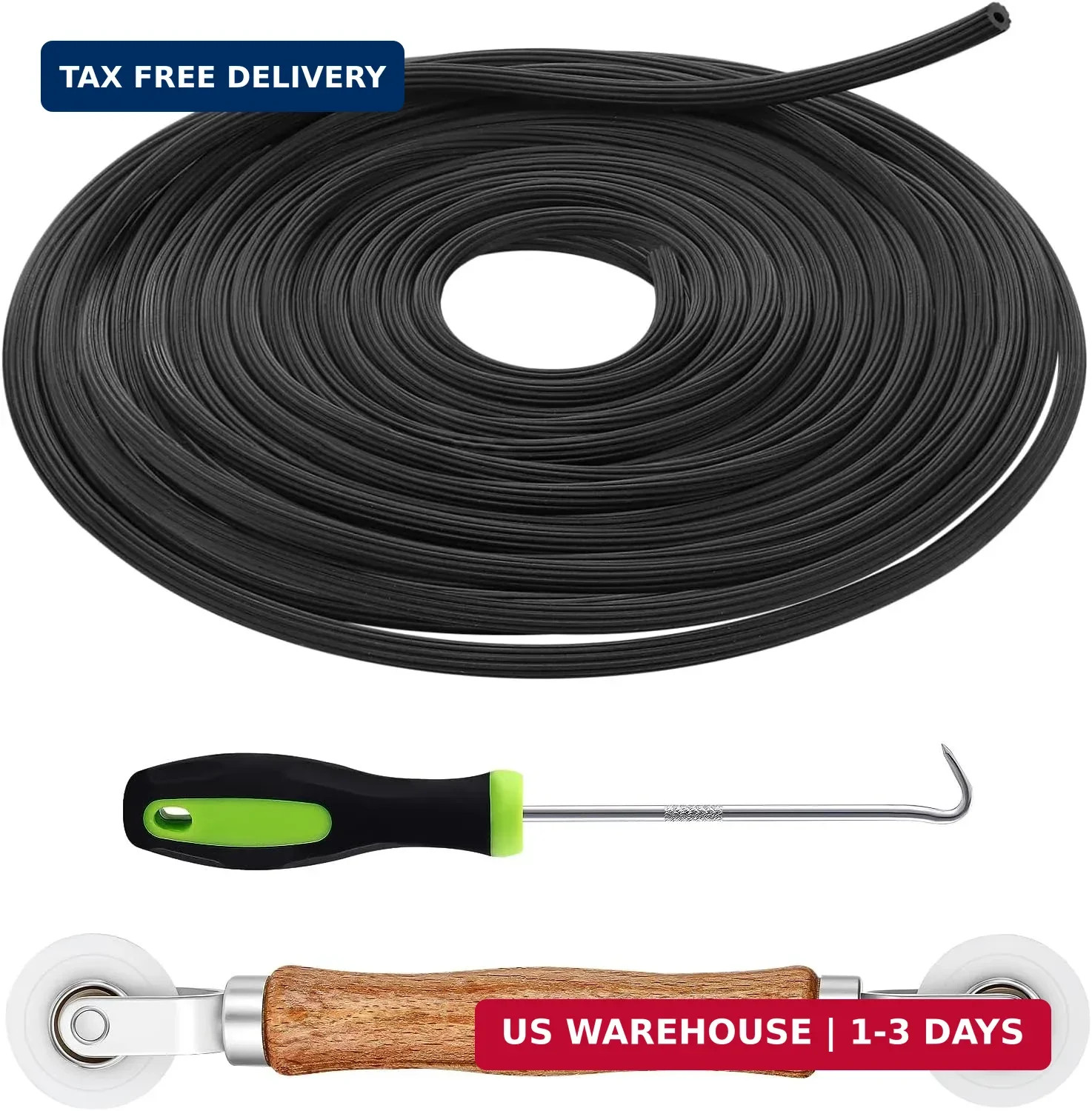 Screen Repair Kit - 3 in 1 Screen Tools Including Roller, 0.14in x 32.8ft Spline gallery