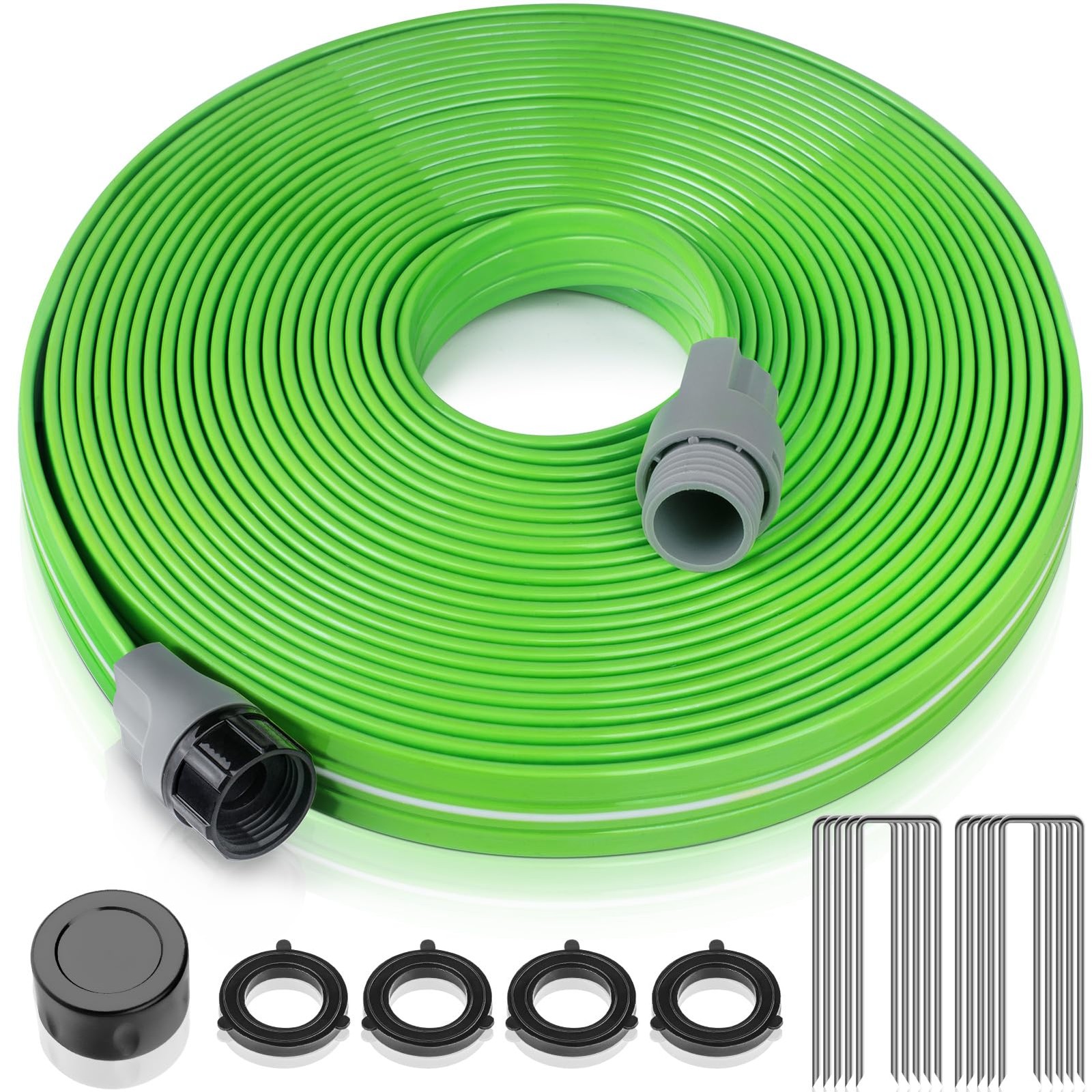 Heavy Duty Sprinkler Soaker Hose 50 FT, Flat Garden Hose with Holes, Efficient.. gallery