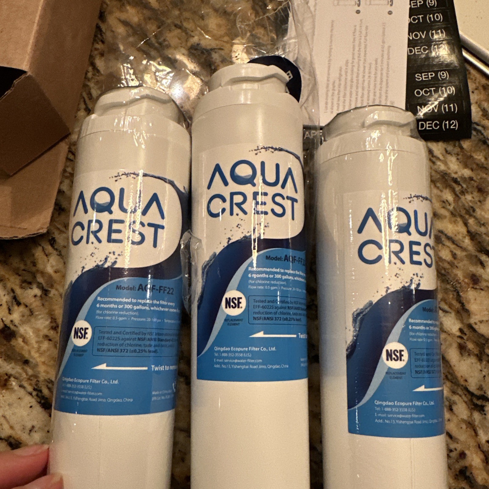 AquaCrest Water Filter AQF-FF22 For Aqua Optima Evolve New gallery