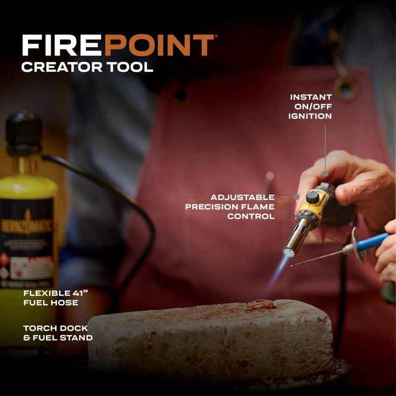 Bernzomatic FirePoint Creator Tool w/ 41in Hose Stand for MAP-Pro & Propane Gas gallery