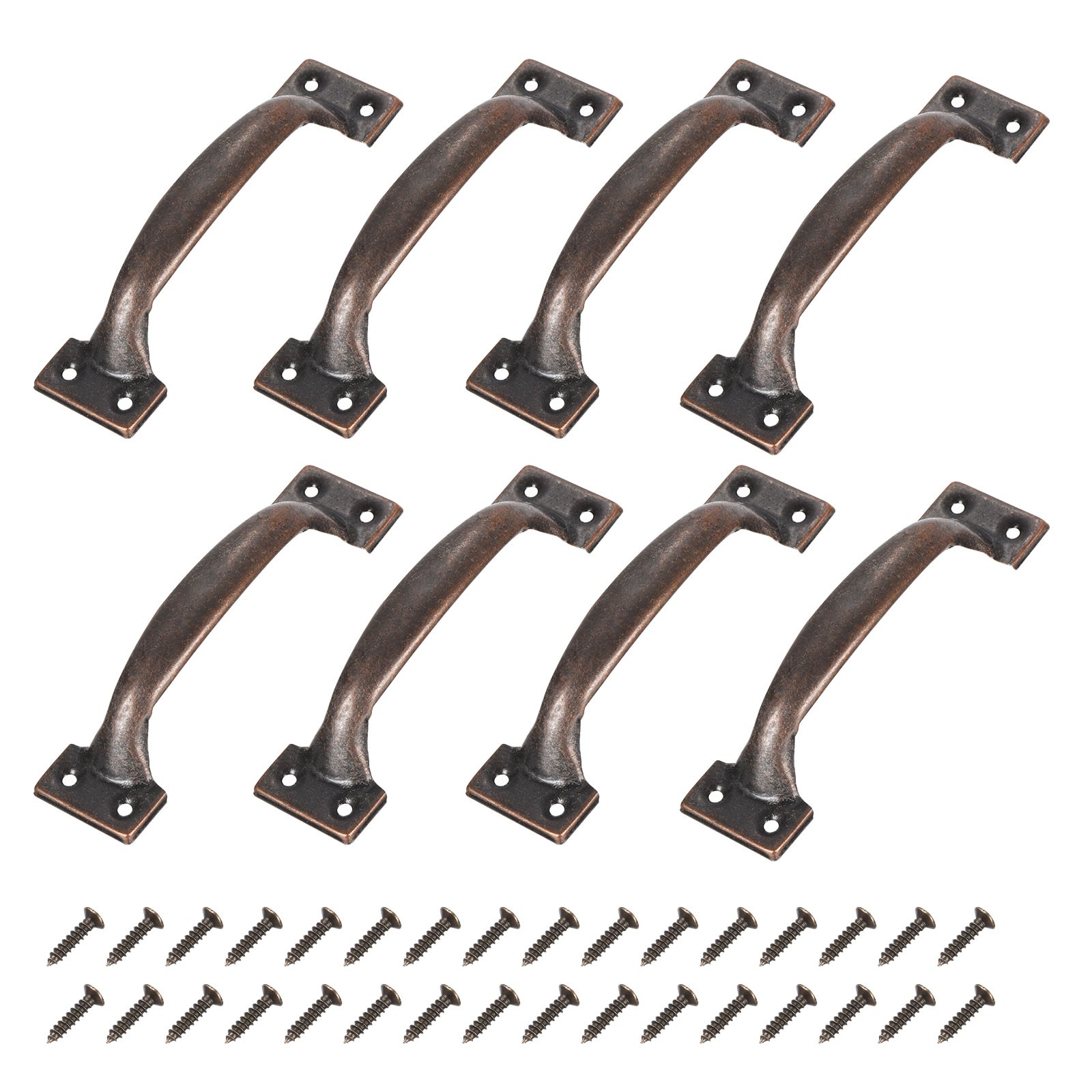 8pcs 5 Inches Gate Handle with Screw for Kitchen Closet Door Red Bronze gallery