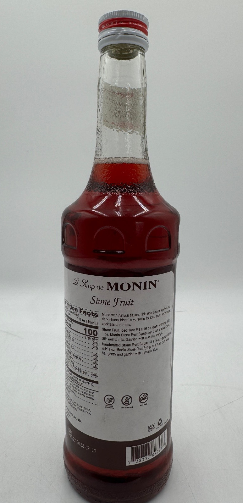 Monin Stone Fruit Premium Gourmet Syrup, 750 mL, EXP: 02/2027 gallery