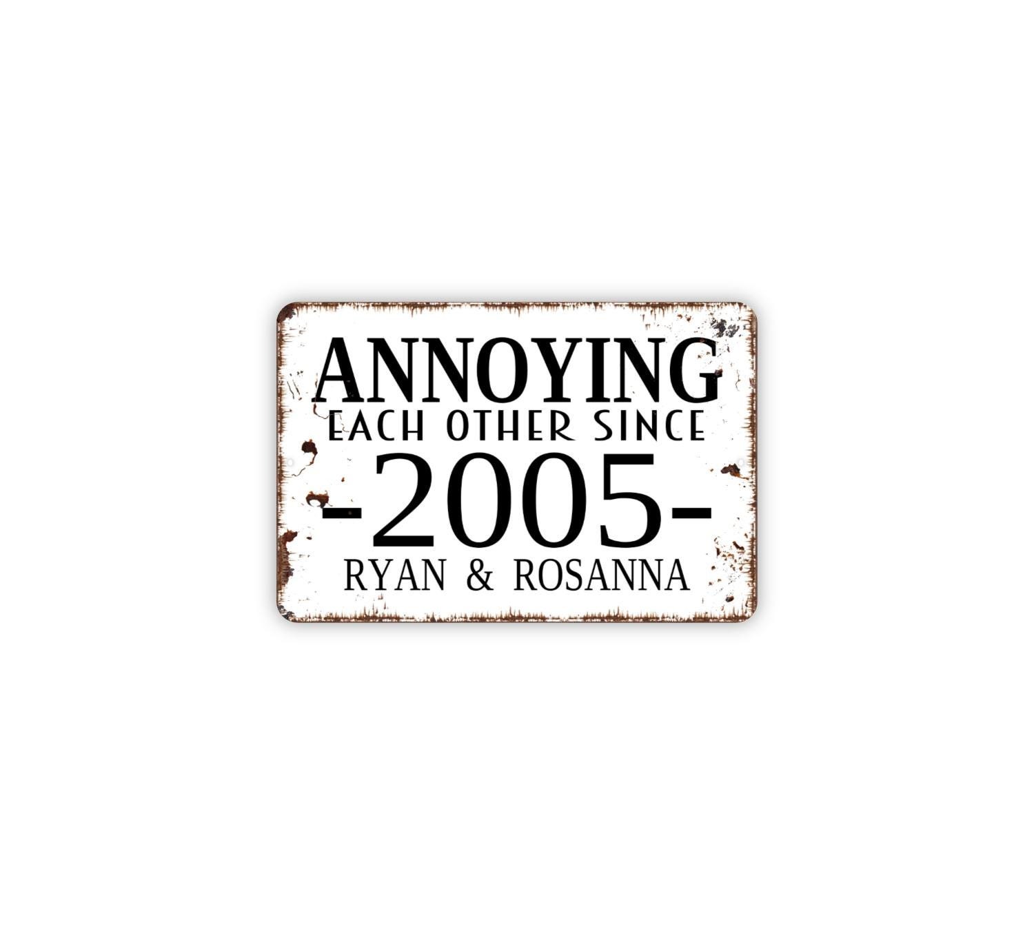 Annoying Each Other Since Sign | Funny Couple Wall Decor | Marriage Humor Sign gallery