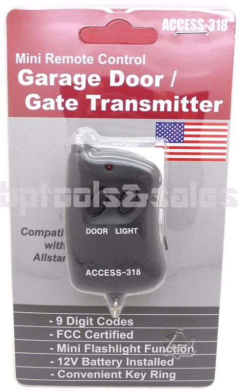 9 Digit Code Mini Remote Control Garage Door/Gate Transmitter w/ Mini Flashlight gallery