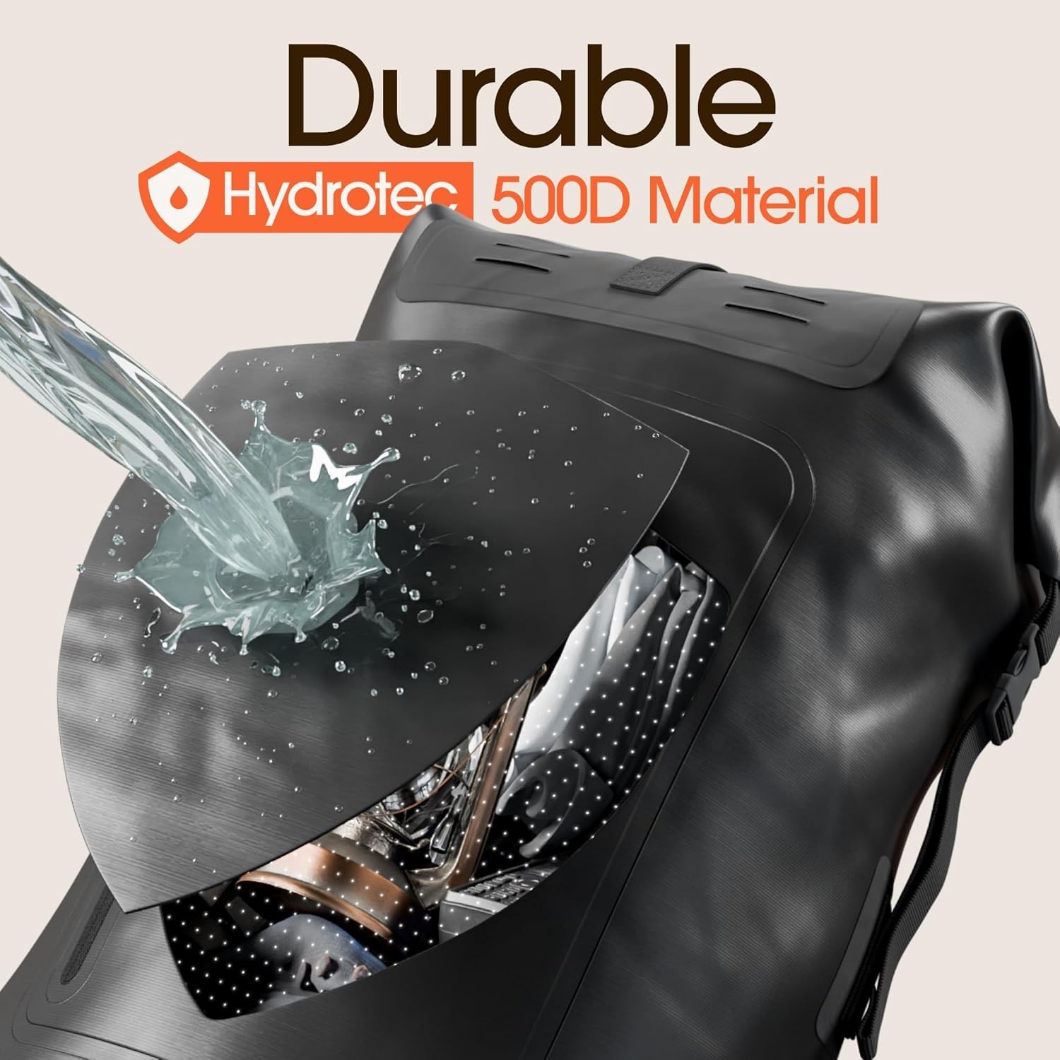 Waterproof Backpack - Heavy Duty Hiking Backpack - Roll-Top Closure Bag - Cus... 5