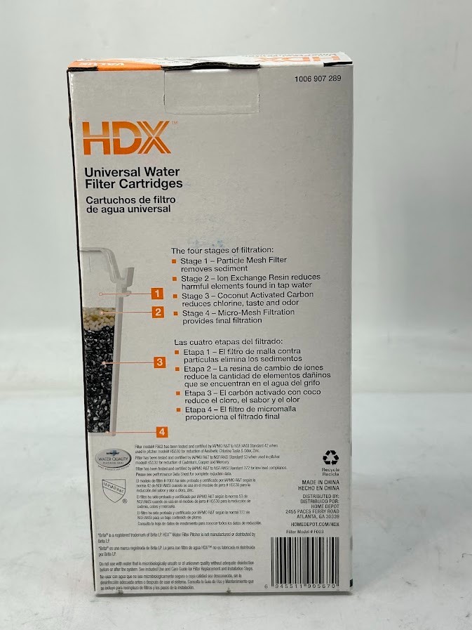 2 boxes of 8 HDX Water Pitcher Replacement Water Filter Cartridges, BPA Free gallery