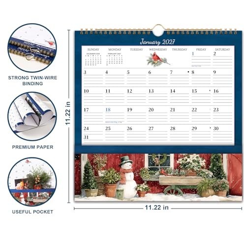 Calendar 2026-2027 - Wall Calendar with Pocket, July 2026 to December 26-27 gallery