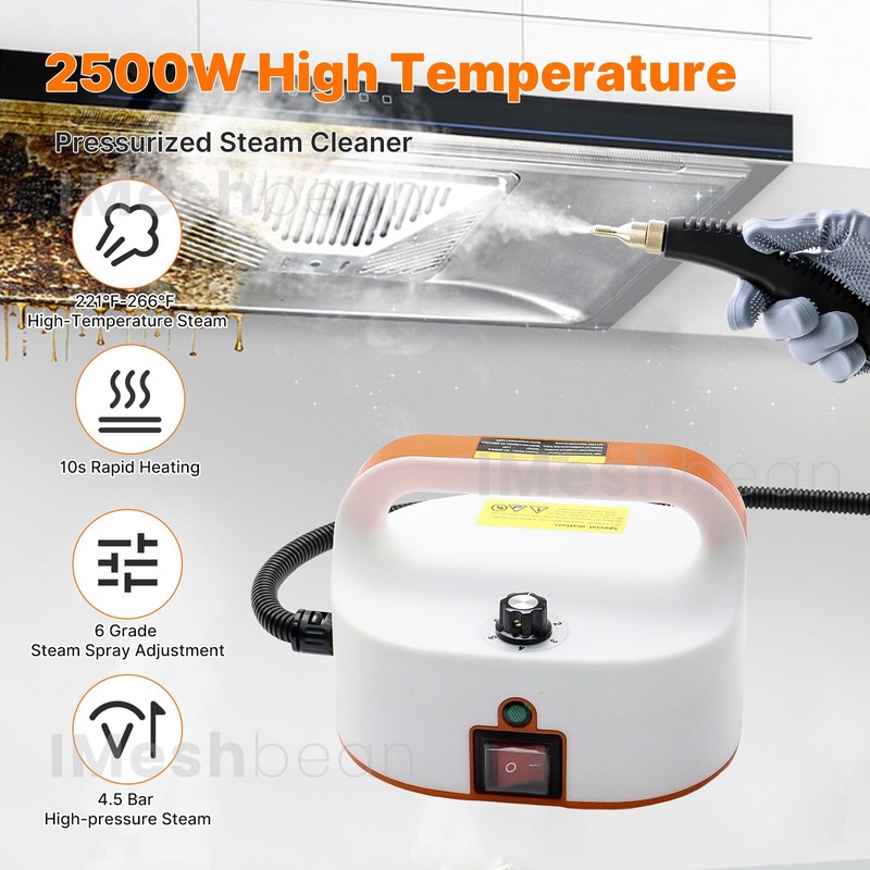 2500W Tankless High Temp Pressurized Steam Cleaner Machine Kitchen Car Handheld gallery