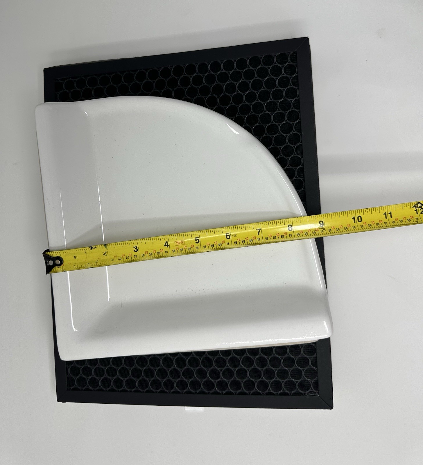 White Ceramic Wall Mount Corner Shower Shelf Tile Soap Shampoo Glazed Glossy NEW gallery