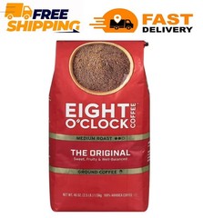 Eight O’Clock Medium-Dark Roast Ground Coffee, The Original, 40 oz.