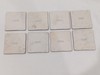 8PC US Ceramics Designers Choice 4-1/4" Black Gloss Ceramic Tiles NOS #724764 gallery