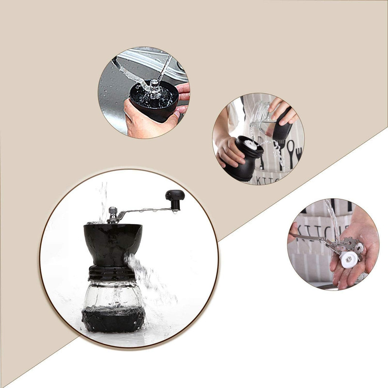 Manual Coffee Bean Grinder with Ceramic Burr, Hand Coffee Grinder Mill Small wit gallery