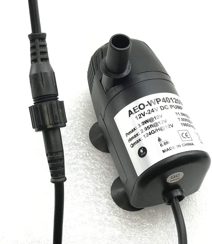AEO Solar Water Pump KIT: DC Brushless 196GpH Water Pump w/ 10W Solar Panel gallery