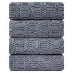 4 Pack Extra Large Microfiber Bath Towels Set,35×70 inches,600GSM,Less Lint H…
