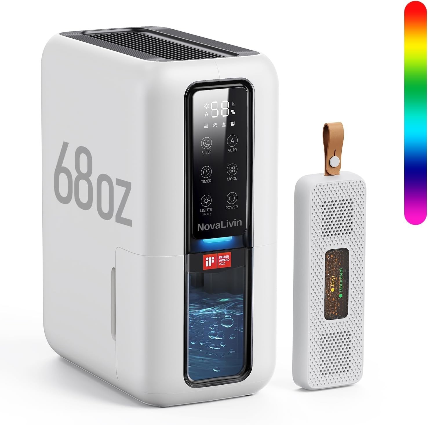 Deshumidificador Hogar 68 OZ Control Humedad Auto Apagado LED 7 Colores gallery