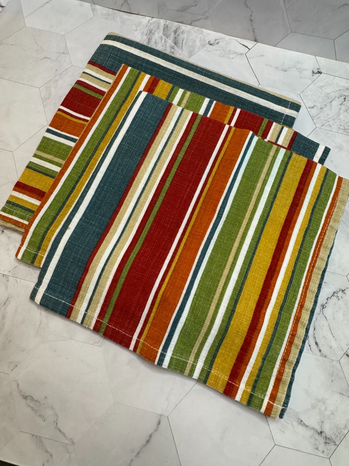 Ruvanti Set of 3 Replacement 100% Cotton Cloth Napkins 18x18 In Farmhouse Boho gallery
