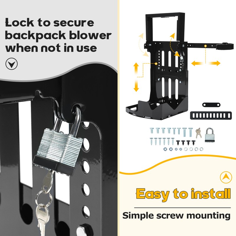 Adjustable Backpack Blower Sprayer Rack For Open & Enclosed Landscape Trailer gallery