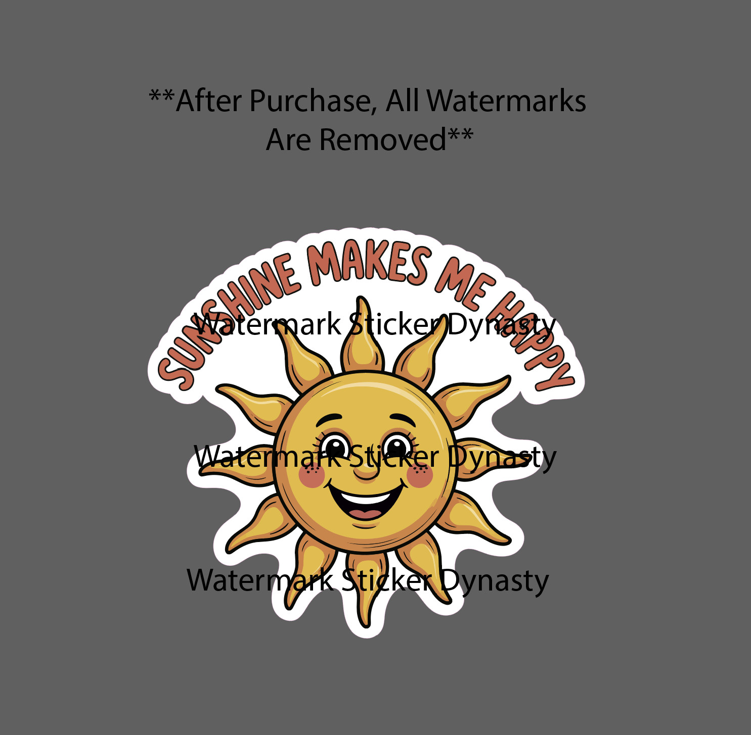 Sunshine Makes Me Happy Sticker Waterproof Decal Sun Outdoor Travel Gift NEW gallery