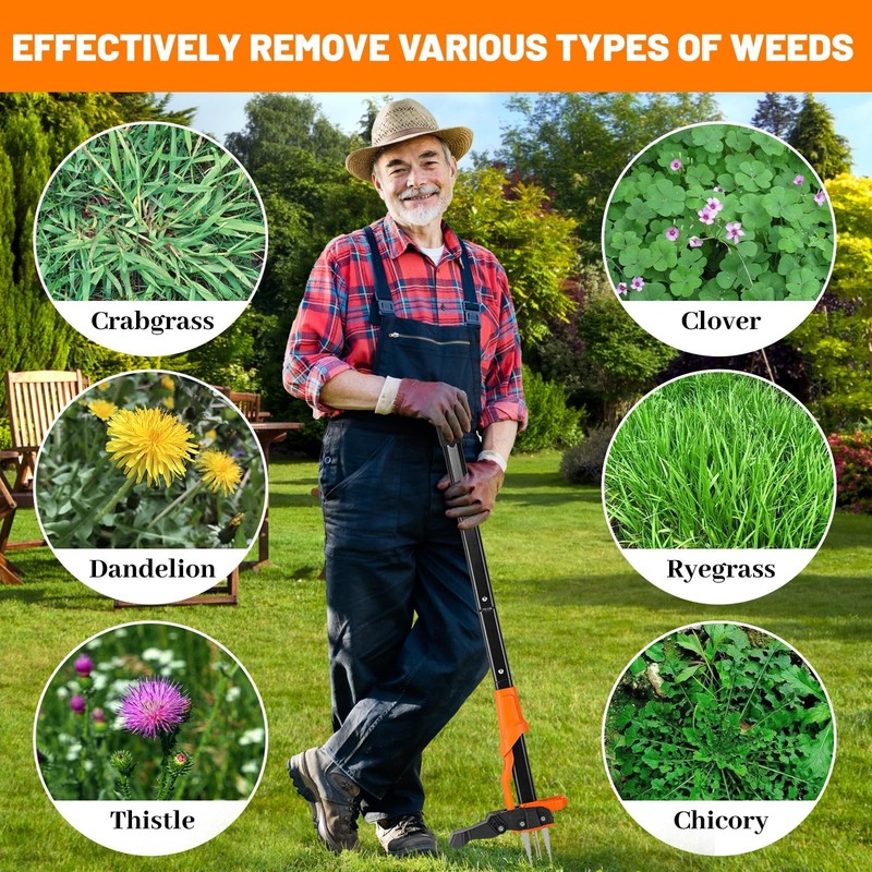 Weed Puller Tool, Stand Up Weed Puller Heavy Duty, Weeding Tool with 39" Ergo... gallery