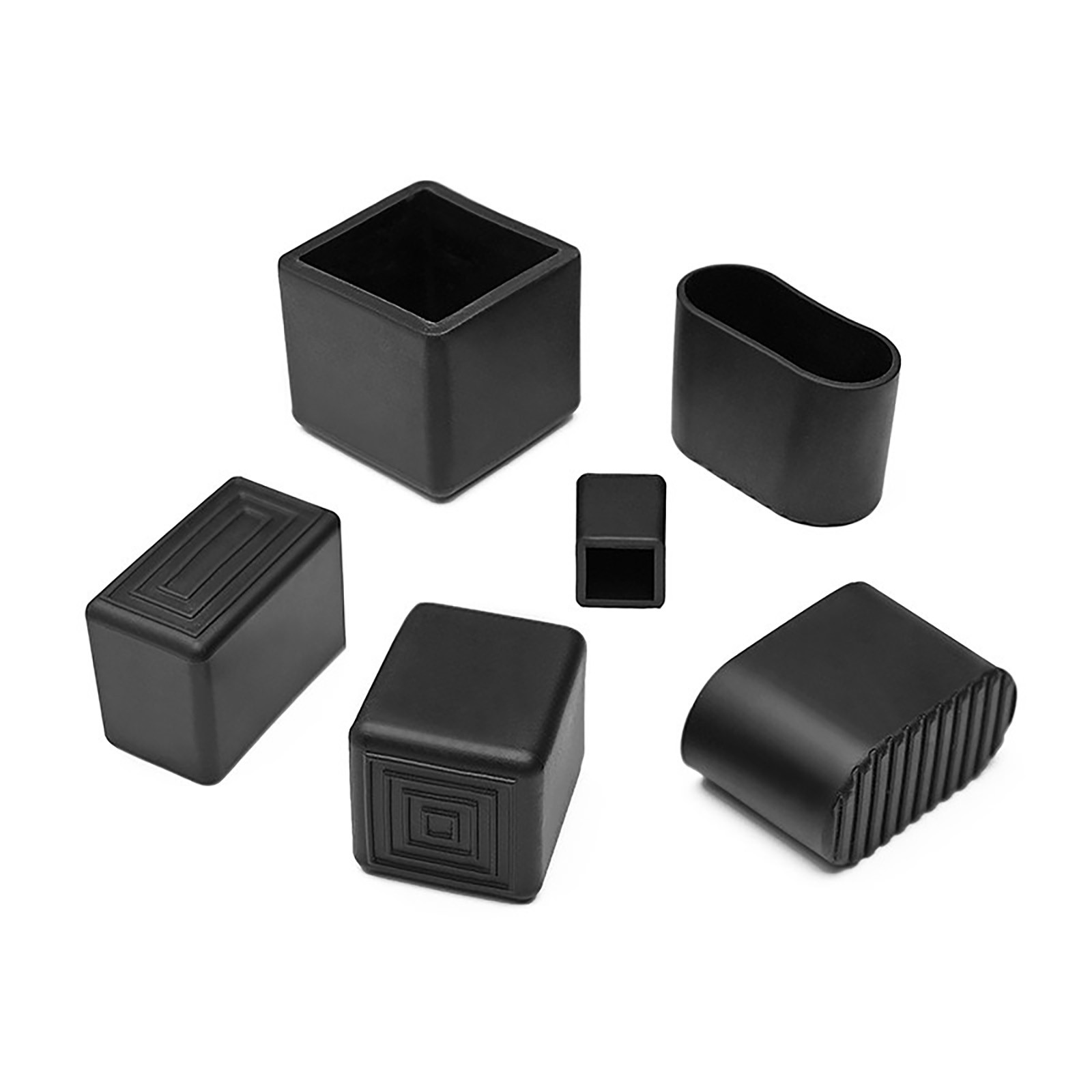 Round Square Rectangular Rubber End Caps Furniture Feet Chair Leg Protectors gallery