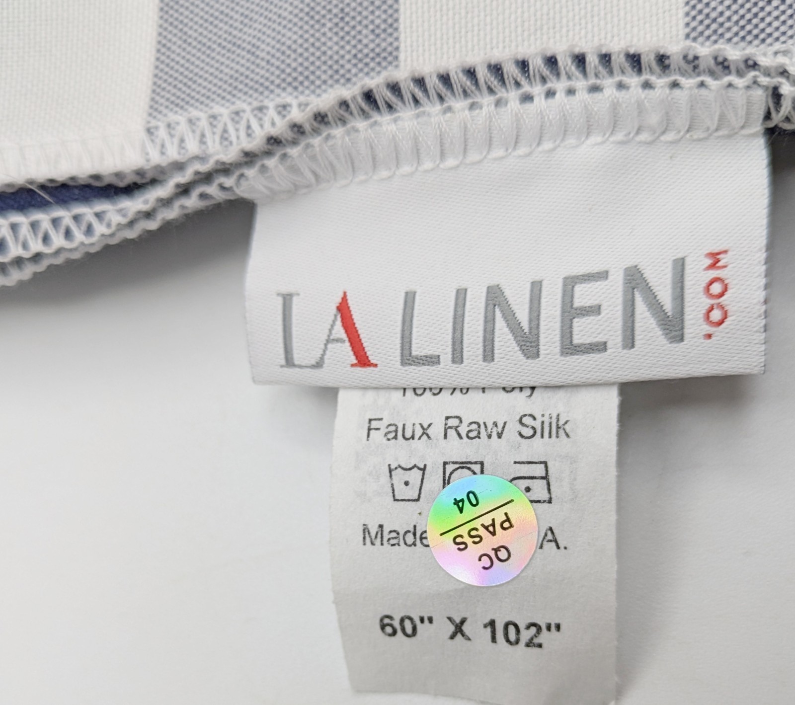 'LA Linen' Navy & White Checkered Tablecloth 60 X 102" + 10 Navy Napkins USA gallery