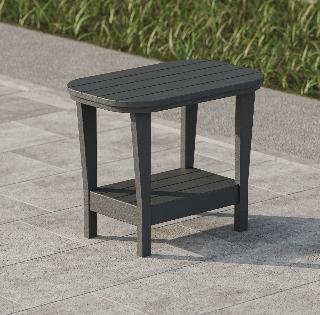 Leisure Line, "Adirondack" Patio Outdoor Side Table Tangent Lumber | Gray gallery