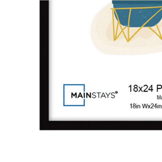 Mainstays 18x24 Basic Black Poster Frame, Wall Art Vertical Horizontal, gallery