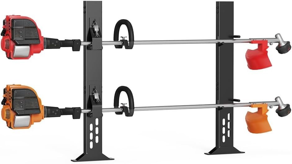 Trimmer Racks for Open Trailers - Weedeater Rack Lockable Weed Eater Racks for O