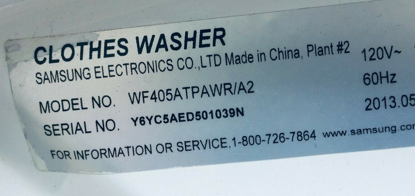 Samsung Electric Washer Model WF405ATPAWR/A2 not available gallery