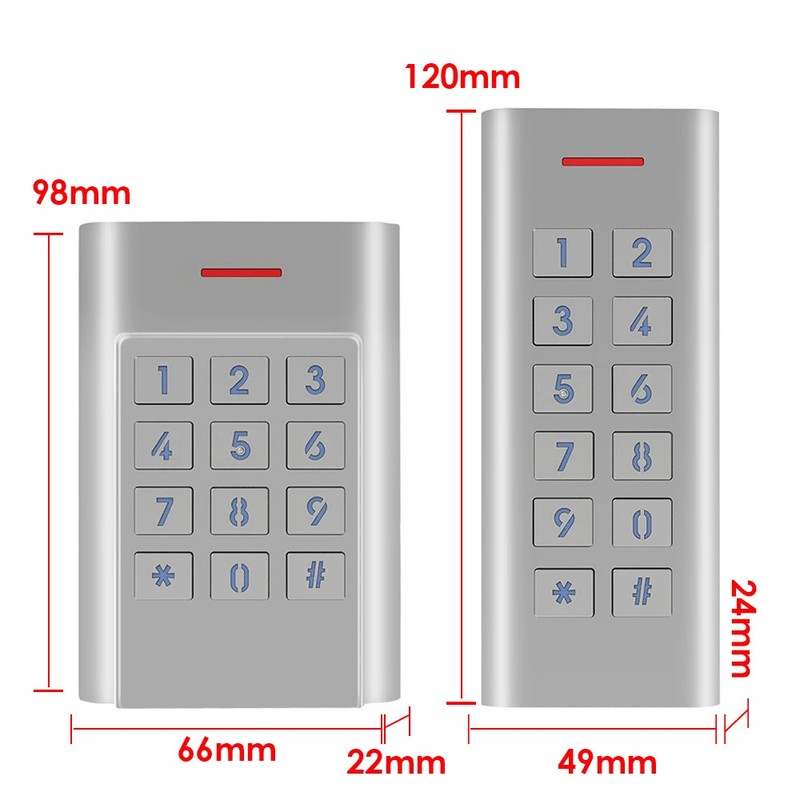 Access Control Keypad K5 IP66 Waterproof Zinc Alloy 1K User Door Security System gallery