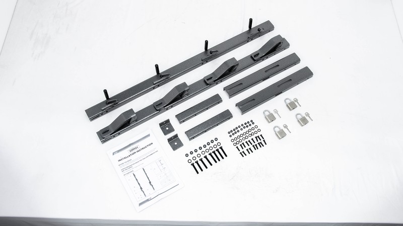4 Place Lockable Weedeater Trimmer Rack Kit Steel For Enclosed / Open Trailer gallery