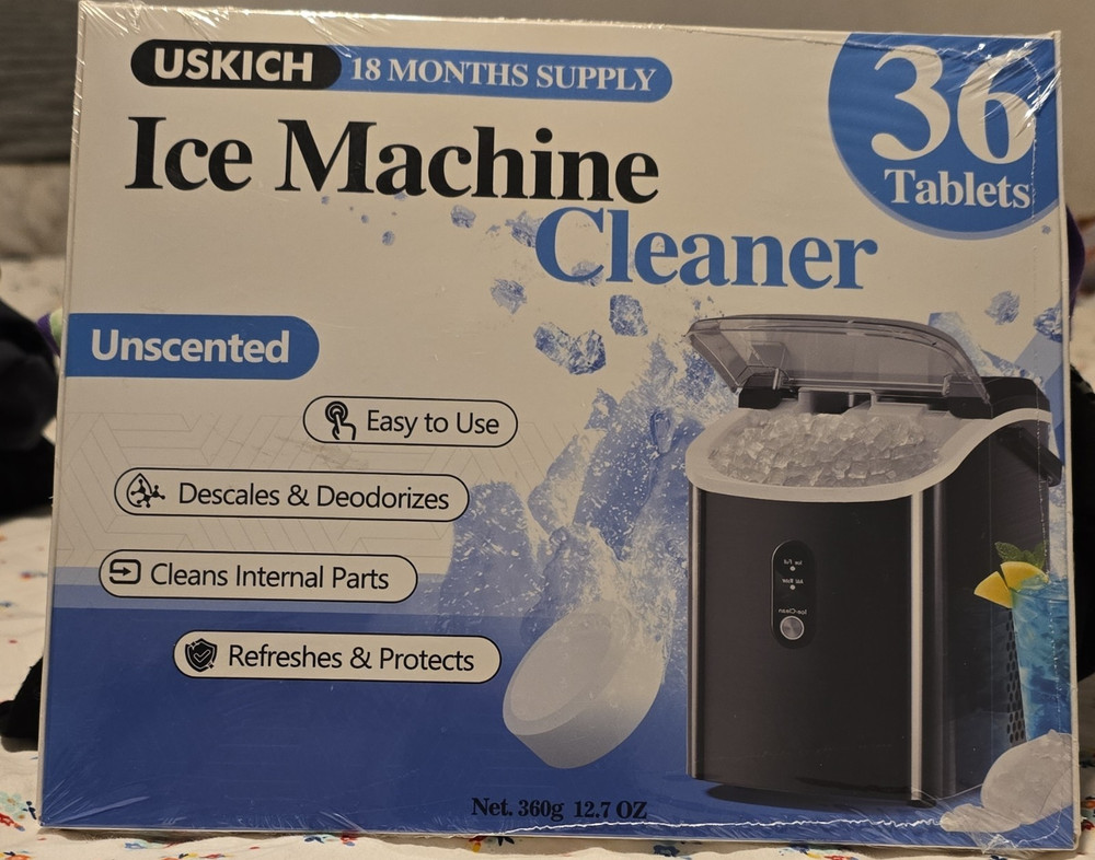 USKICH Ice Machine Cleaner Tablets 36 Count Unscented 18 Months Supply
