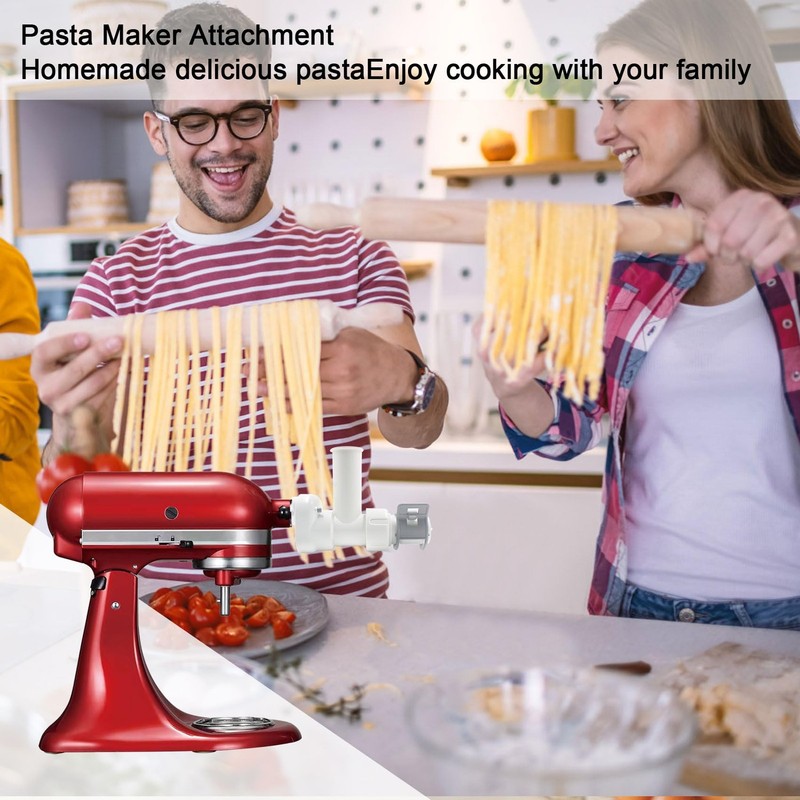 Pasta Maker Attachment for Kitchen aid Stand Mixers with 6 Interchangeable Di... gallery