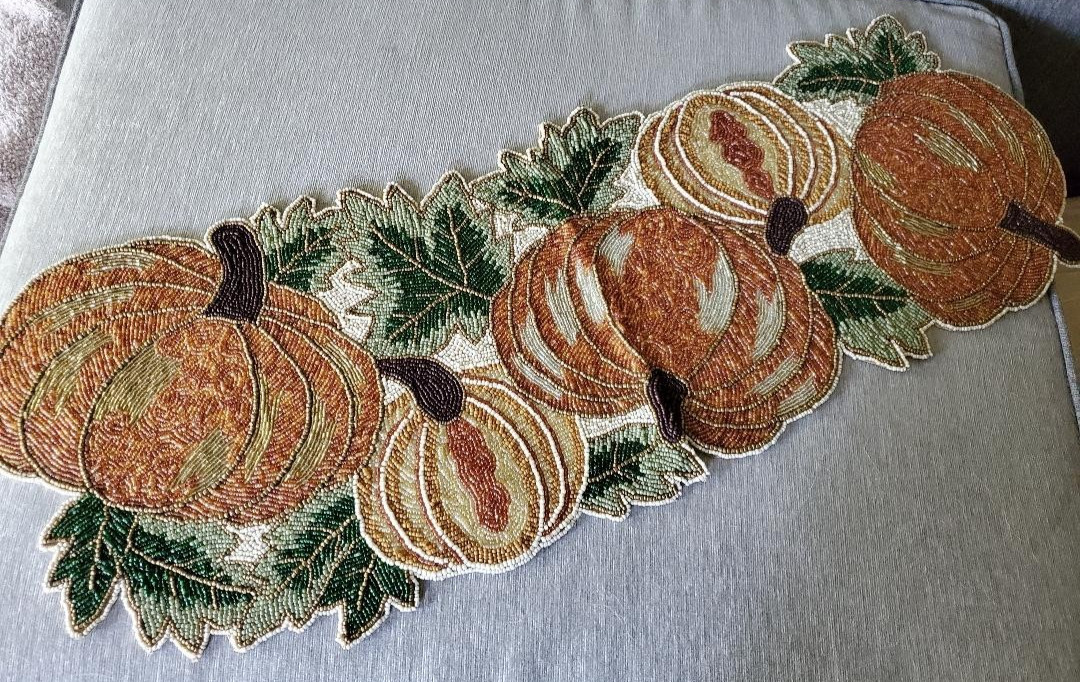 Pumpkin Beaded Table Runners SELECT ONE gallery