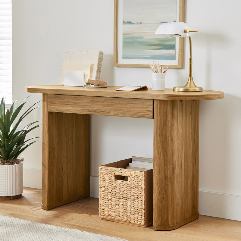 Writing Desk Oval Computer Table Workstation Drawer Storage Choose Your Clor gallery